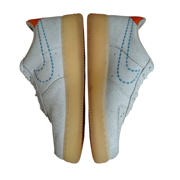 Men’s Nike Air Force One '07 White Distressed Sneakers Size 9 - Picture 7 of 12